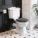 Lima Traditional Close Coupled Toilet With Graphite Grey Wooden Seat