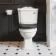 Lima Traditional Close Coupled Toilet With Graphite Grey Wooden Seat