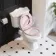 Lima Traditional Close Coupled Toilet With Cashmere Pink Wooden Seat