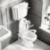 Hudson Traditional Close Coupled Toilet With Low-Level Cistern & Pedestal Basin Set Single Tap Hole