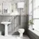 Hudson Traditional Close Coupled Toilet High-Level Cistern & Pedestal Basin Set Single Tap Hole