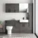 Harper Charcoal Elm Floor Standing Tall Cabinet Unit 1900x300mm - Black Touch