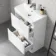 Corsica Gloss White Slimline Basin Drawer Vanity 600mm