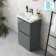 Corsica Storm Grey Slimline Basin Drawer Vanity 500mm