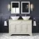 Lucia Chalk White Double Vanity With Oak Effect Top & Oval Counter Top Basin 1200mm