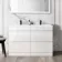 Trent Gloss White Double Basin Drawer Vanity 1200mm