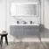 Trent Stone Grey Wall Hung Double Basin Drawer Vanity 1200mm