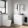 Trent Gloss White Vanity with Oval Counter Top Basin 800mm
