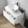 Trent Gloss White Wall Hung Drawer Vanity with Oval Counter Top Basin 800mm