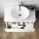 Trent Gloss White Wall Hung Drawer Vanity with Oval Counter Top Basin 800mm