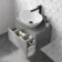 Trent Stone Grey Wall Hung Drawer Vanity with Oval Counter Top Basin 600mm