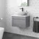 Trent Stone Grey Wall Hung Drawer Vanity with Marble Top & Oval Counter Top Basin 600mm