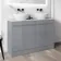 Trent Stone Grey Double Vanity with Marble Top & Oval Counter Top Basin 1200mm
