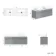 Trent Stone Grey Double Wall Hung Drawer Vanity with Marble Top & Curved Counter Top Basin 1200mm