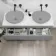 Trent Stone Grey Wall Hung Drawer with Marble Top 1200mm - Excludes Counter Top Basins