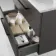 Elba Graphite Grey Wall Hung Drawer 800mm Excludes Counter Top Basin - Black Accents