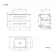 Elba Graphite Grey Wall Hung Vanity Marble Top & Curved Counter Top Basin 800mm - Black Accents
