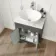 Bermuda Graphite Grey Vanity with Marble Top & Oval Counter Top Basin 600mm