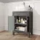 Bermuda Graphite Grey Vanity with Marble Top & Curved Counter Top Basin 600mm