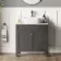 Bermuda Graphite Grey Vanity with Marble Top & Curved Counter Top Basin 800mm