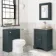 Lucia Inky Blue Vanity with Oak Effect Top & Round Counter Top Basin 640mm