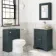Lucia Inky Blue Vanity with Oak Effect Top & Oval Counter Top Basin 640mm