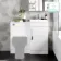 Avon Gloss White Basin Vanity and Back To Wall Unit 950mm