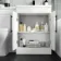 Avon Gloss White Combination Vanity Basin and Atlanta Toilet 1100mm - Black Accents - Right Handed