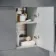 Harper Stone Grey Side Cabinet Unit 300mm - Black Accents