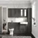Monaco Graphite Grey Basin Vanity and Toilet Unit 1500mm (No Pan & Cistern) - Brushed Brass Accents