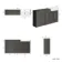 Monaco Graphite Grey Basin Vanity and Toilet Unit 1500mm (No Pan & Cistern) - Brushed Brass Accents