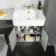 Monaco Graphite Grey Vanity Basin with Marble Top 1200mm (No Pan & Cistern) - Brushed Brass Accents