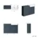 Monaco Inky Blue Basin Vanity and Toilet Unit 1200mm (No Pan & Cistern) - Brushed Brass Accents