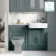 Monaco Midnight Green Combination Vanity Basin with Marble Top 1200mm (Excludes Pan & Cistern)