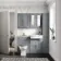 Monaco Dove Grey Vanity Traditional Basin Marble Top & Hudson Toilet 1200mm - Brass Accents