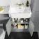 Monaco Dove Grey Vanity Traditional Basin Marble Top & Hudson Toilet 1200mm - Brass Accents