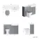 Monaco Dove Grey Vanity Traditional Basin Marble Top & Hudson Toilet 1200mm - Brass Accents