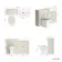 Monaco Chalk White Vanity Basin and Hudson Toilet with Wooden Seat 1200mm - Brushed Brass Accents