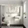 Monaco Chalk White Vanity Basin and Hudson Toilet with Wooden Seat 1500mm - Brushed Brass Accents