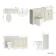 Monaco Chalk White Vanity Basin and Hudson Toilet with Wooden Seat 1500mm - Brushed Brass Accents