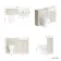 Monaco Chalk White Vanity Traditional Basin and Seattle Toilet 1200mm - Brushed Brass Accents