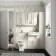 Monaco Chalk White Vanity Traditional Basin and Hudson Toilet Wooden Seat 1200mm - Brass Accents