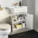 Monaco Chalk White Vanity Traditional Basin and Hudson Toilet Wooden Seat 1200mm - Brass Accents