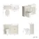 Monaco Chalk White Vanity Traditional Basin and Hudson Toilet Wooden Seat 1200mm - Brass Accents