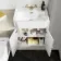 Monaco Chalk White Vanity Traditional Basin and Boston Toilet 1200mm - Brushed Brass Accents