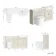 Monaco Chalk White Vanity Traditional Basin Marble Top and Boston Toilet 1500mm - Brass Accents