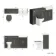 Monaco Graphite Grey Vanity Basin and Hudson Toilet with Wooden Seat 1500mm - Brass Knurled Handles