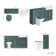 Monaco Midnight Green Vanity Traditional Basin and Hudson Toilet 1500mm - Knurled Handles