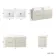 Crete Fluted Linen White Double Wall Hung Drawer Vanity with Marble Top & Cody Basin 1200mm