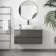 Corsica Tungsten Grey Vanity Drawer with Marble Top & Curved Counter Top Basin 1000mm